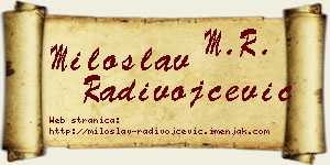 Miloslav Radivojčević vizit kartica